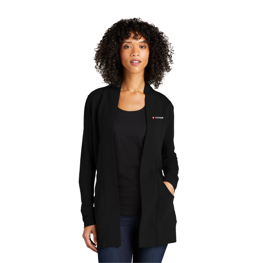 Women's Microterry Cardigan - Titan